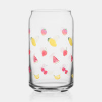Glass Cups - Cute Fruits Design