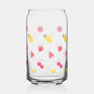 Glass Cups - Cute Fruits Design