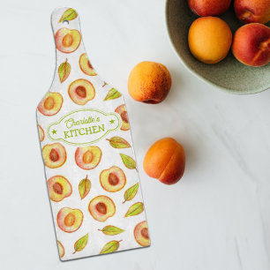 Glass Custom Peach Watercolor, Kitchen    Cutting Board