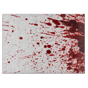 Glass Cutting Blood Splatter Vampire Gothic Horror Cutting Board