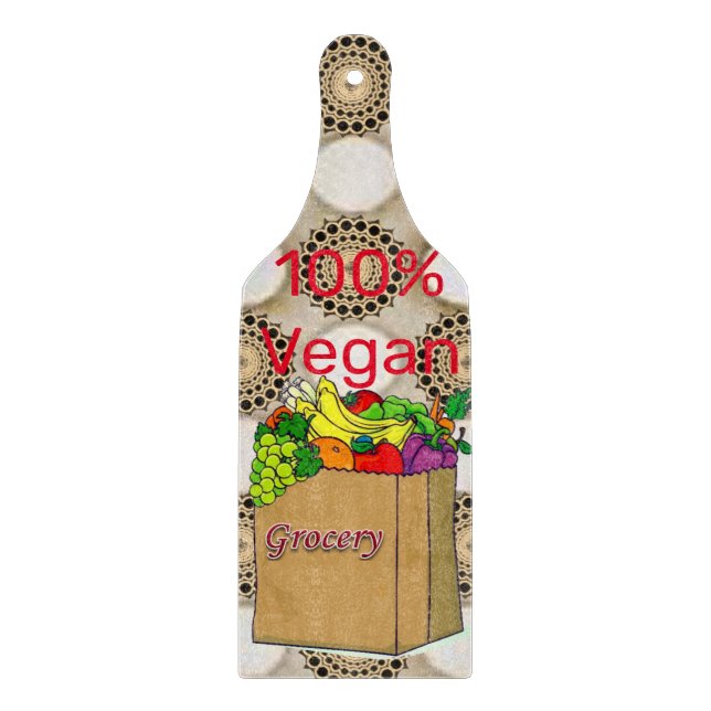 Glass Cutting Board 100% Vegan (Front)