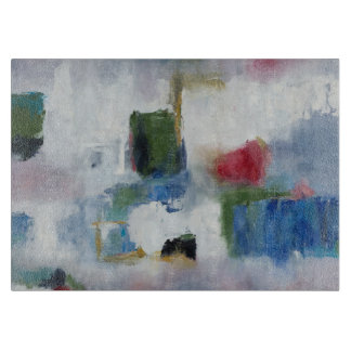 Glass cutting board 11"x8" original art