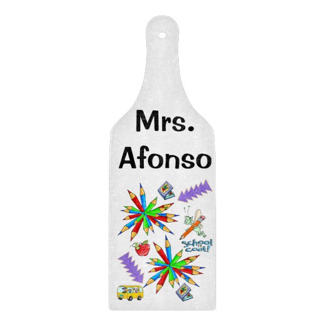 Glass Cutting Board Back to School is Cool (Front)