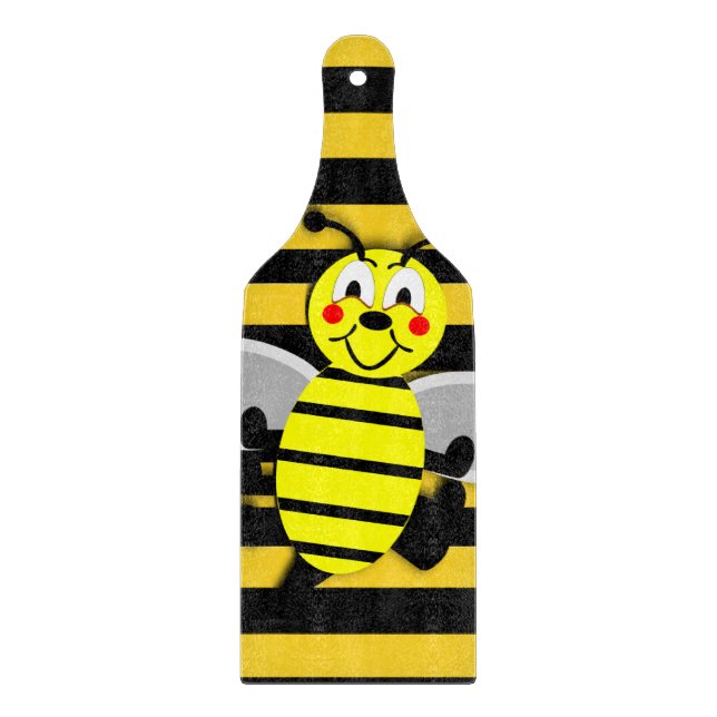 Glass Cutting Board Bumblebee (Front)