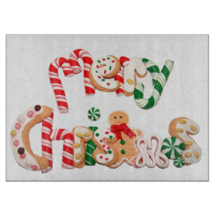 Glass Cutting Board/Christmas Cutting Board