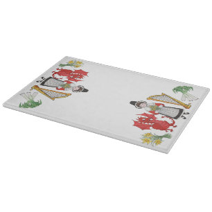 Glass Cutting Board: Daffodils Dragon Leeks Harp Cutting Board