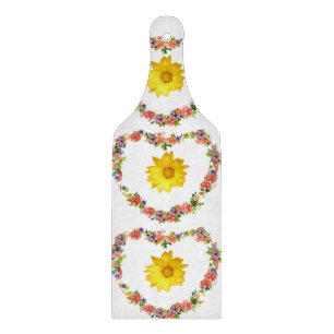 Glass Cutting Board Floral