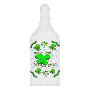 Glass Cutting Board Happy St. Patrick's Day