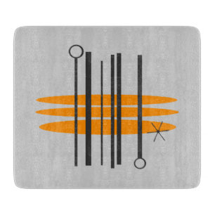 Glass Cutting Board - Mid Century Modern