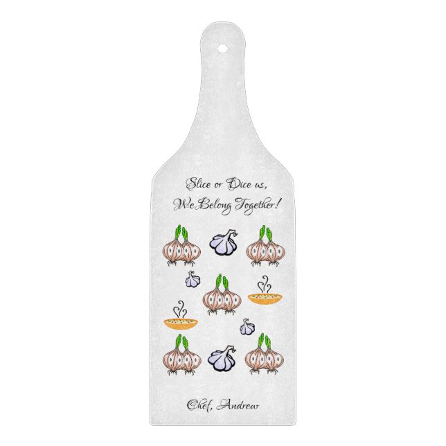 Glass Cutting Board Onions Garlic Soup We Belong  (Front)