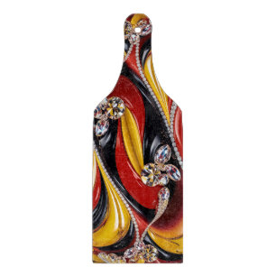 Glass cutting board paddle Belgian Colours