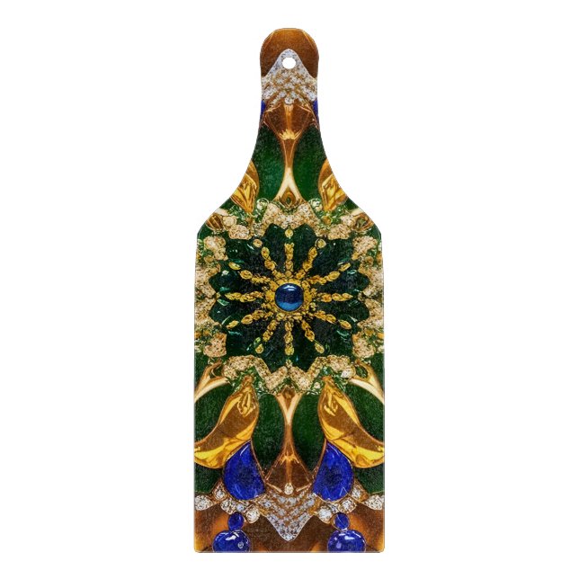 Glass cutting board paddle Brazil Colours (Front)