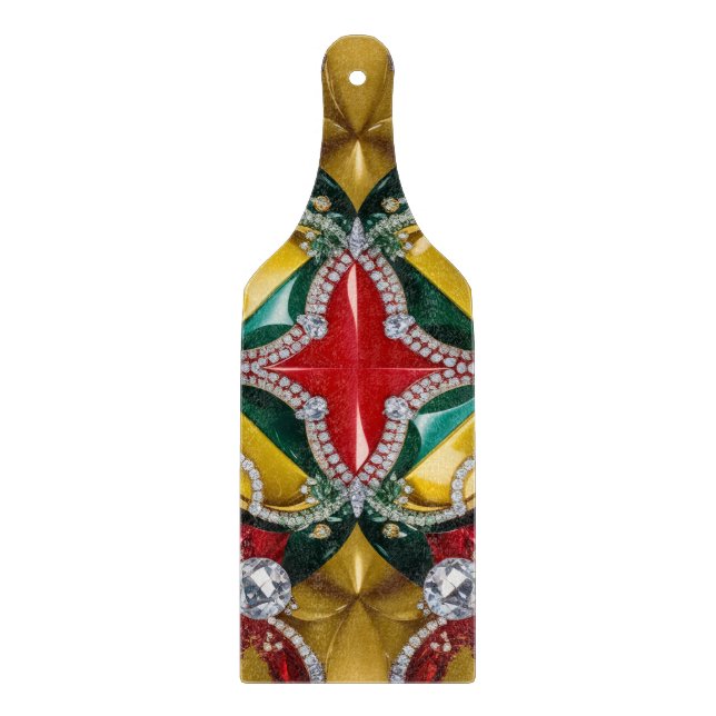Glass cutting board paddle Los Angeles Colours (Front)