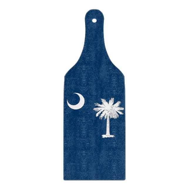 Glass cutting board paddle South Carolina flag (Front)