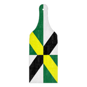 Glass cutting board paddle with flag Monterey