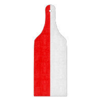 Glass cutting board paddle with flag of Indonesia