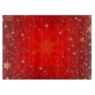 Glass Cutting Board/Snow Flakes Board
