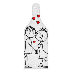 Glass Cutting Board Valentine's Day