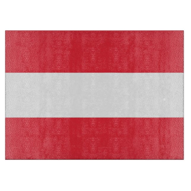 Glass cutting board with Flag of Austria (Front)