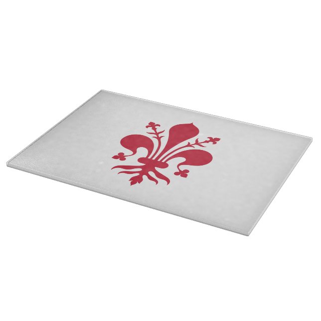 Glass cutting board with Flag of Florence (Corner)