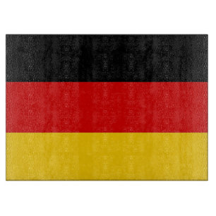 Glass cutting board with Flag of Germany