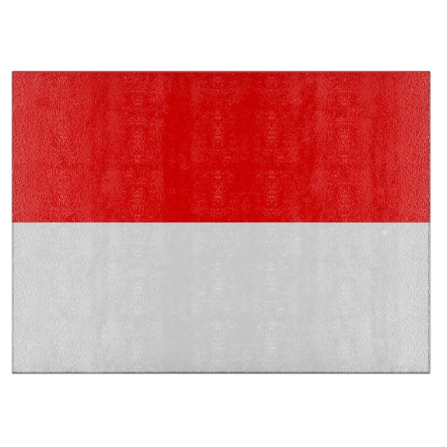 Glass cutting board with Flag of Indonesia (Front)