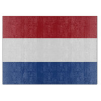 Glass cutting board with Flag of Netherlands