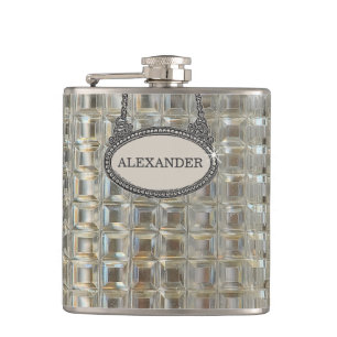 Glass Decanter Image Personalised Hip Flask