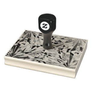 Glass Diamond 4" x 5" Rubber Stamp