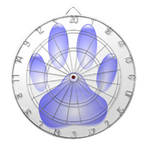Glass Dog Paw Print Dartboard