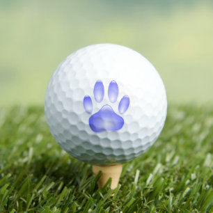 Glass Dog Paw Print Golf Balls