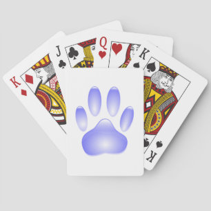 Glass Dog Paw Print Playing Cards