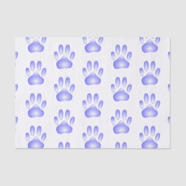 Glass Dog Paw Print Tissue Paper (Front)