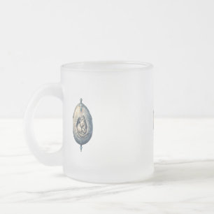glass dragon frosted glass coffee mug