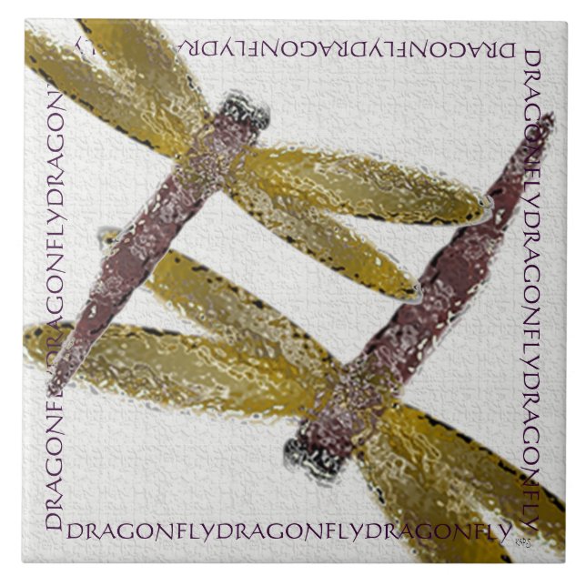 Glass Dragonflies Tile (Front)