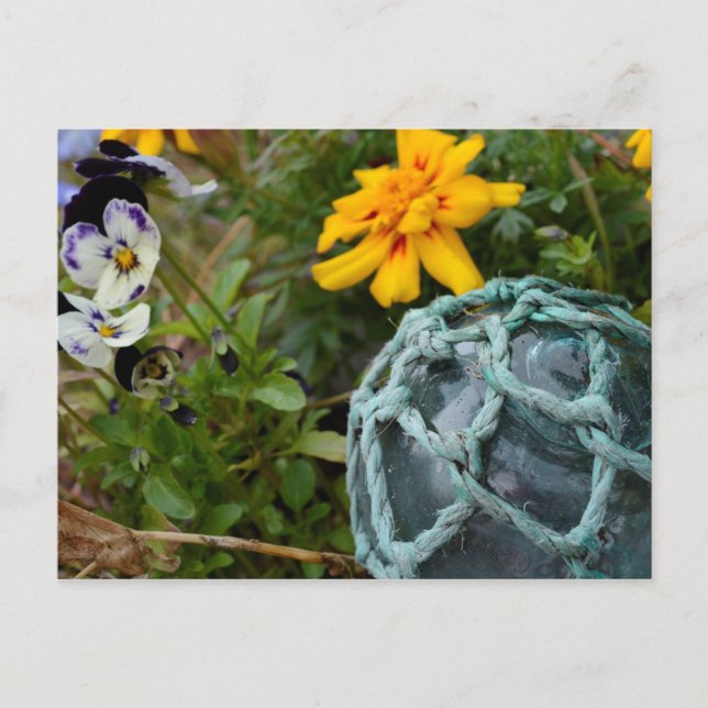 Glass Fishing Float, Horizontal Postcard (Front)