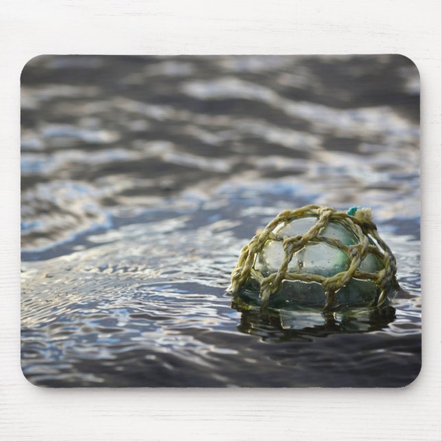 Glass Fishing Float Portrait Mouse Mat (Front)
