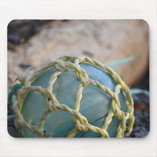 Glass Fishing Float, Vertical Mouse Mat (Front)