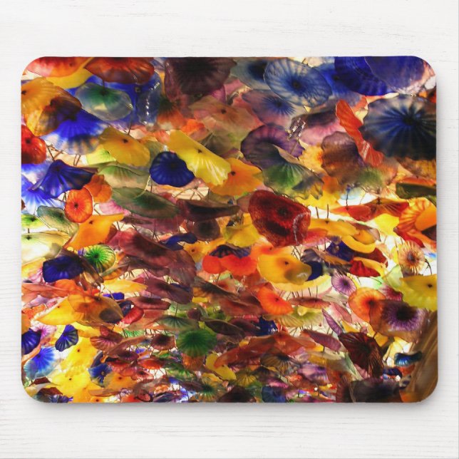 Glass Flower Ceiling Mouse Mat (Front)