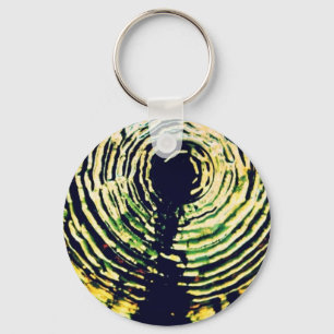 Glass Flower Key Ring