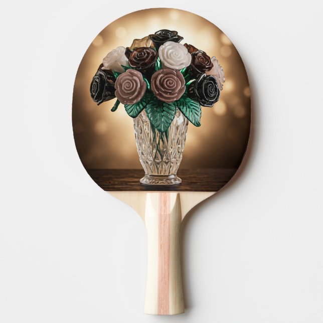 Glass Flowers  Ping Pong Paddle (Front)