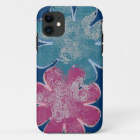Glass Flowers (pink/teal/navy)