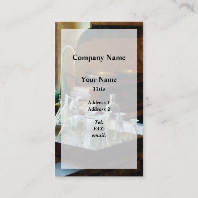 Glass Funnels and Bottles Business Card (Front)