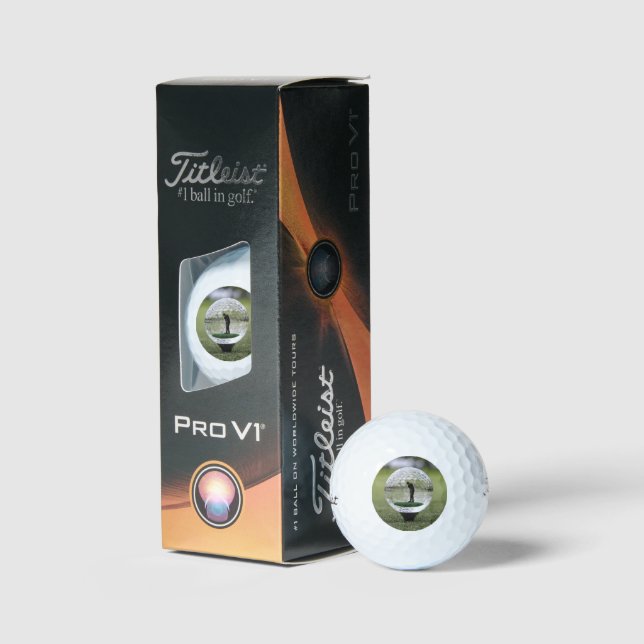 Glass Golf Ball With Golf Player Inside, (Packaging)