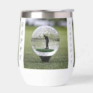 Glass Golf Ball With Golf Player Inside,