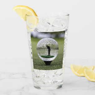 Glass Golf Ball With Golf Player Inside,