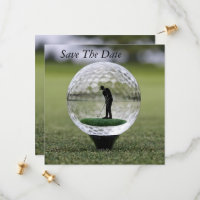 Glass Golf Ball With Golf Player Inside,