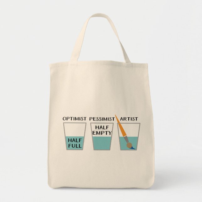 Glass Half Full Artist Tote Bag (Front)