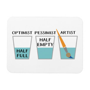 Glass Half Full Funny Meme Magnet