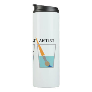 Glass Half Full Funny Meme Thermal Tumbler